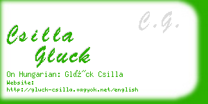 csilla gluck business card